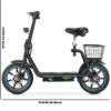 C尺寸图 BOGIST M5 ELITE – Honey Whale (Zimablue-Version), tragbares Mini-Elektromotorrad, 500W, 48V, 45 km Reichweite, 13,6Ah herausnehmbarer Akku, 14-Zoll-Reifen