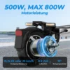 HITWAY H6 Straßenzugelassener ABE Elektroroller, 10 Zoll, 500W, 48V 15,6 Ah E-Scooter